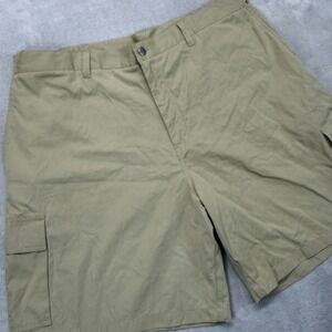 Vintage Big Dogs Shorts Men's 2XL Beige Cargo Casual‎ Outdoor Flat Front Y2K